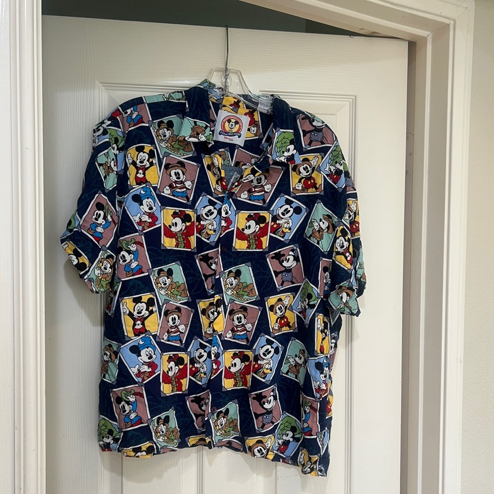 Disneyana Clothiers 2001 Mickey Mouse Shirt Family Reunion Disney Sz L - Picture 2 of 8
